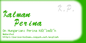 kalman perina business card